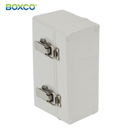 BOXCO Terminal Box, Plastic Enclosure, Hinge Type, ABS, Gray Cover BC-AGH-152513
