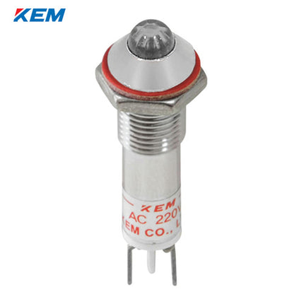 KEM KEM LED Indicator Light, Ø8mm, High-Brightness, AC110V, White KLHRAU-08A110-W