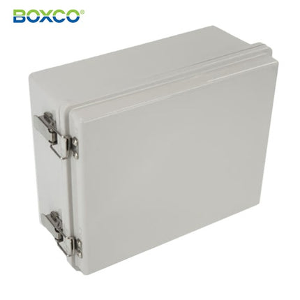 BOXCO Terminal Box, Plastic Enclosure, Hinge Type, ABS, Gray Cover BC-AGH-272212