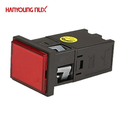 HANYOUNG Pilot Lamp, Rectangular, Red, 12-24V AC/DC CR40-D0R