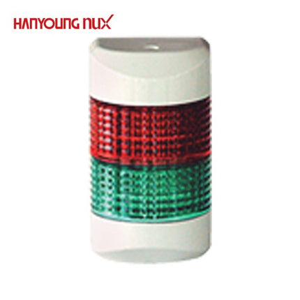 HANYOUNG Warning Indicator Light, Steady Only, Wall-Mount, 2-Tier WMS-AC512