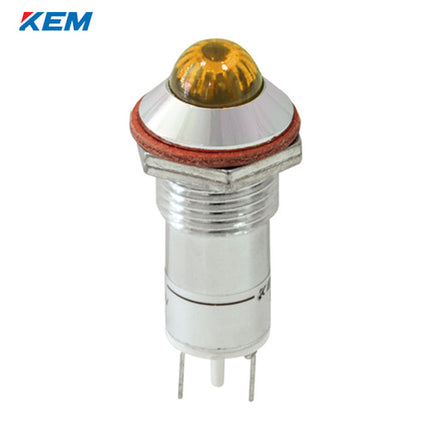 KEM KEM LED Indicator Light, Ø12mm, High-Brightness, DC3V, Yellow KLHRAU-12D03Y