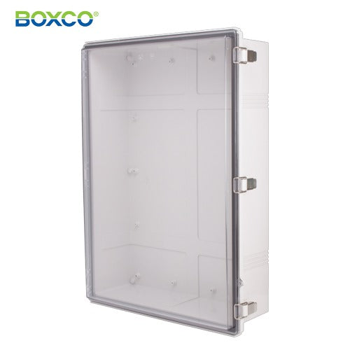 BOXCO Terminal Box, Plastic Enclosure, Hinge Type, ABS, Transparent Cover BC-ATP-507018