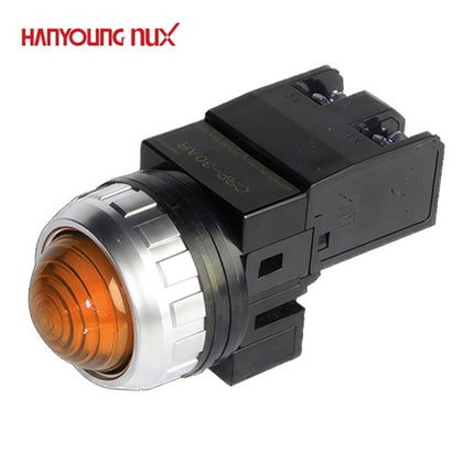 HANYOUNG Pilot Lamp, Ø30, Yellow, 12V/24V AC/DC CRP-30DY