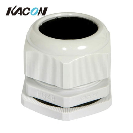 KACON Cable Gland, Cord Lock Connector, White (Pack of 10) KA-PG48W