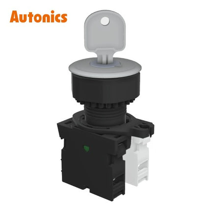 AUTONICS Key Selector Switch, Ø30, 3-Position, Right Return A1 B1 S3KF-5ESABM