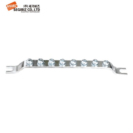 SEGIBIZ Grounding Busbar Terminal Block (Ground Bar), 1-Row, 8P SG-EB-8P