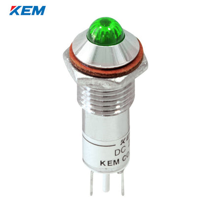 KEM KEM LED Indicator Light, Ø10mm, High-Brightness, DC12V, Green KLHRAU-10D12G