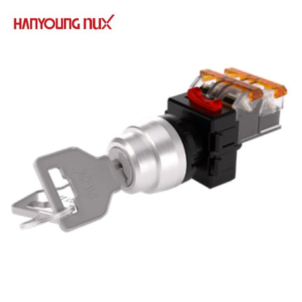 HANYOUNG Key Selector Switch, 3-Position, Ø22, Maintained MRK-R3A2E 2a2b