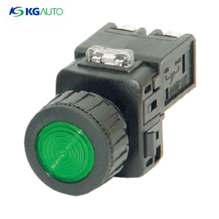 KG AUTO Pilot Lamp, Ø25, Plastic, Flush Mount, Green, V3 KGP-CV3G
