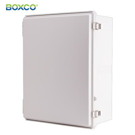 BOXCO Terminal Box, Plastic Enclosure, Hinge Type, ABS, Gray Cover BC-AGP-405020