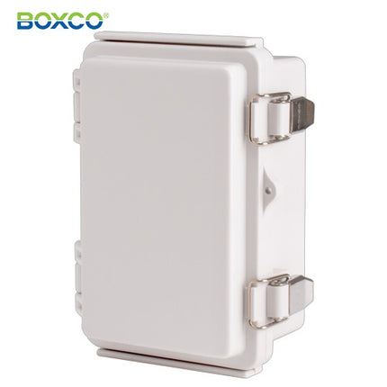 BOXCO Terminal Box, Plastic Enclosure, Hinge Type, ABS, Gray Cover BC-AGP-101507