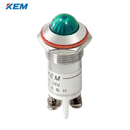 KEM KEM LED Indicator Light, Ø16mm, Bolt Type, High-Brightness, AC110V, Green KLHRANU-16A110GT