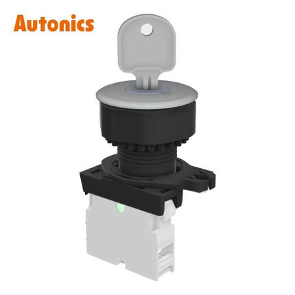 AUTONICS Key Selector Switch, Ø30mm, 2-Position, Maintained, B1 S3KF-2FSBM