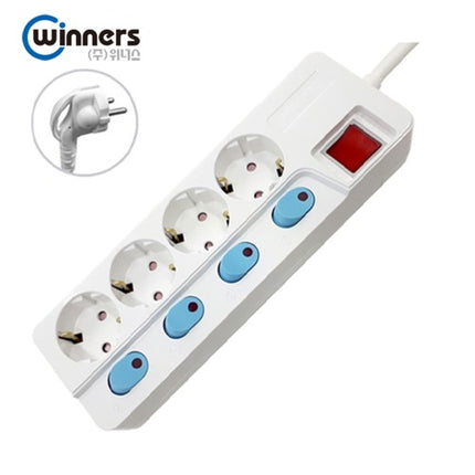 WINNERS Power Strip (Multi-Tap Cord), 4-Outlet, 3 m WMI1-B10484V