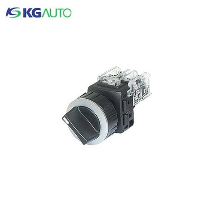 KG AUTO Selector Switch, 3-Position, Aluminum, Flush Mount, Ø30, Maintained, KGS-L3M2 2a2b