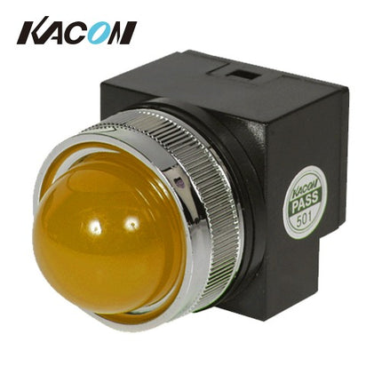 KACON Pilot Lamp, General Purpose, Ø30, Yellow, AC200-240V KR302Y