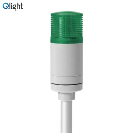 QLIGHT Signal Tower Light, Steady Type, 50mm, 1-Tier, DC12V, Green QTGA50L-1-12-G