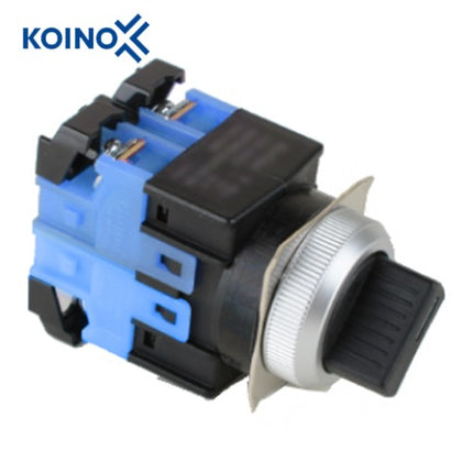 KOINO Selector Switch, 3-Position, Spring Return, Protected, Rainproof IP65, 2a Contact KSL25WAS3-20