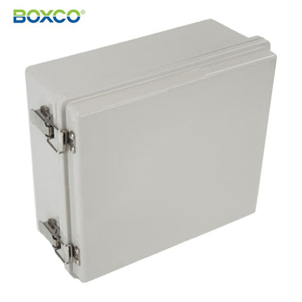 BOXCO Terminal Box, Plastic Enclosure, Hinge Type, ABS, Gray Cover BC-AGH-504020