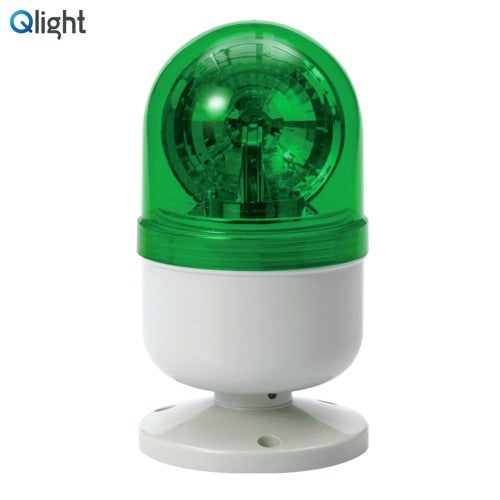 QLIGHT Rotating Warning Light, 80mm, LED, Green, AC110V S80DRK-110-G