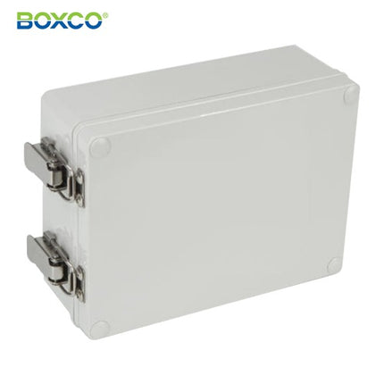 BOXCO Terminal Box, Plastic Enclosure, Hinge Type, ABS, Gray Cover BC-AGH-201513