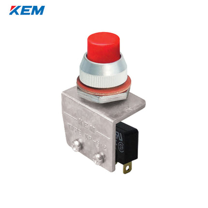 KEM Push Button Switch, Non-Illuminated, Ø12mm, Projecting, Red, KP-S12-R, AC250V 5A 1a1b