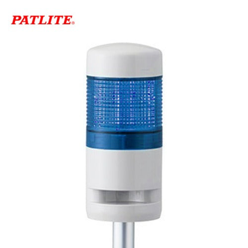 PATLITE Signal Tower Light, 60mm, Buzzer Type, 1-Tier, Direct Mount, Blue MR6-102BW-B