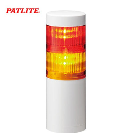 PATLITE Signal Tower Light, LED, 2-Tier, AC100-240V LR6-2M2PJNW-RY