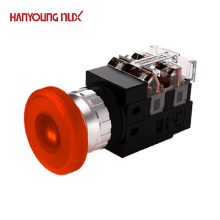 HANYOUNG Emergency Stop Switch, Ø25, Illuminated, Red, 100-240V AC CRA-25MAR