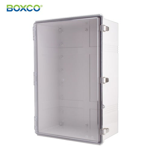 BOXCO Terminal Box, Plastic Enclosure, Hinge Type, ABS, Transparent Cover BC-ATP-406023