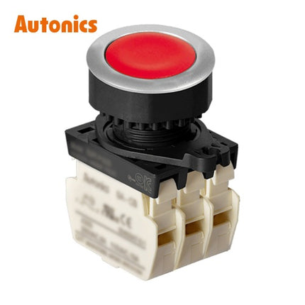 AUTONICS Push Button Switch, Non-Illuminated, Ø30mm, Red, 3b S3PF-P1R3B