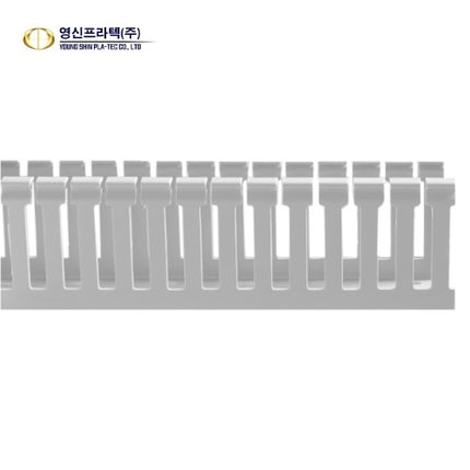 YOUNSHIN PLATEC Wiring Duct, Open Slot Type, 60x100, White (Pack of 2) DO-610