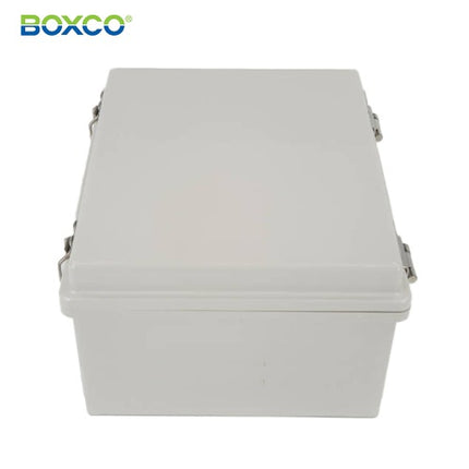 BOXCO Terminal Box, Plastic Enclosure, Hinge Type, ABS, Gray Cover BC-AGH-253515