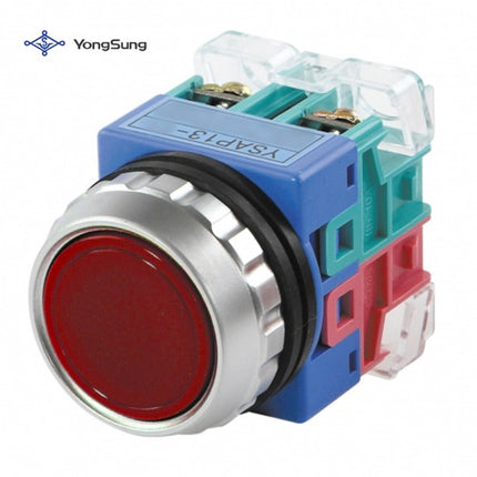 YONGSUNG Push Button Switch, Non-Illuminated, Ø30mm, 1a1b, Red YSAP13-11R
