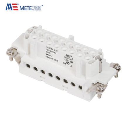 METE Rectangular Multipole Connector, Female, Screw Locking, 400V, 16A, 29022