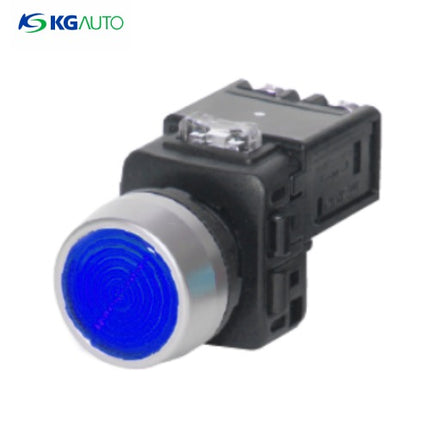 KG AUTO Pilot Lamp, Ø22, Aluminum, Projecting, Blue, AC380V KGP-HV3A