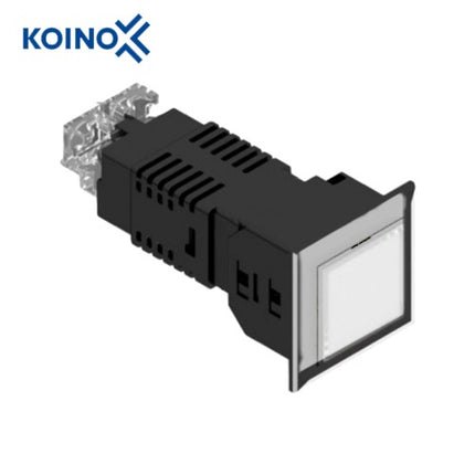 KOINO LED Cluster Indicator Light, Square, White, 1x1, 1 Cell KH-5030L-DC110PCK