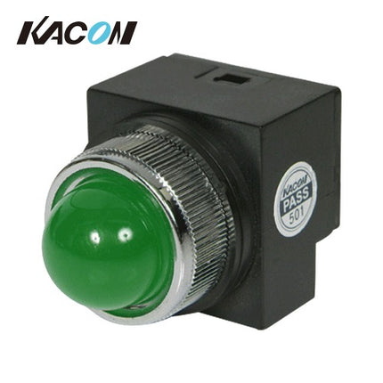 KACON Pilot Lamp, General Purpose, Ø25, Green, AC/DC100-125V KR251G