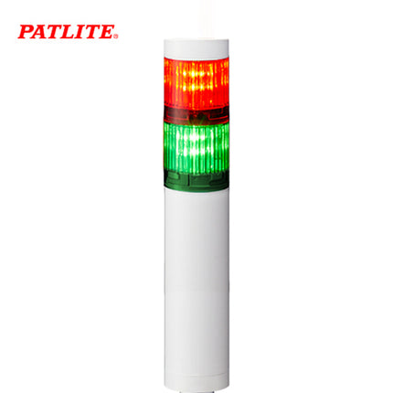 PATLITE Signal Tower Light, LED, Ø40mm, 2-Tier, White Body, Direct Mount, AC100-240V LR4-2M2WJNW-RG