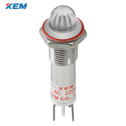 KEM KEM LED Indicator Light, Ø8mm, High-Brightness, AC110V, White KLCRAU-08A110-W