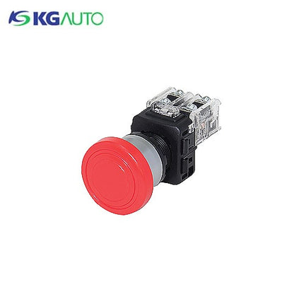 KG AUTO Emergency Stop Switch, Ø22, Non-Illuminated, Green, KGE-H4B1G 1a1b