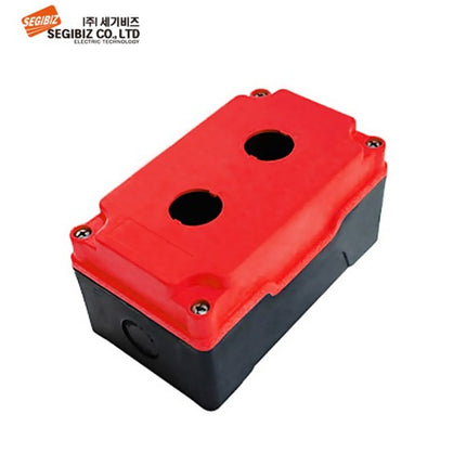 SEGIBIZ Push Button Box, Plastic, 2-Hole, Ø30, 70 mm, Red SG-PB-300270R
