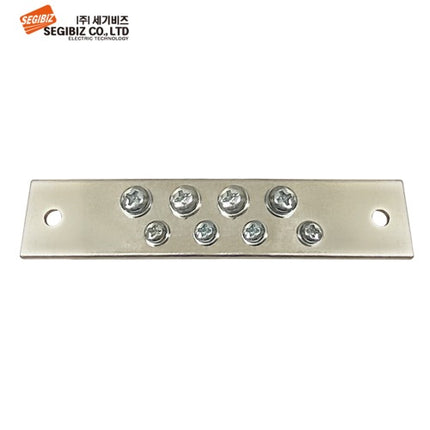 SEGIBIZ Grounding Busbar Terminal Block (Ground Bar), 2-Row, 8P (Pack of 10) SG-EB3-8P