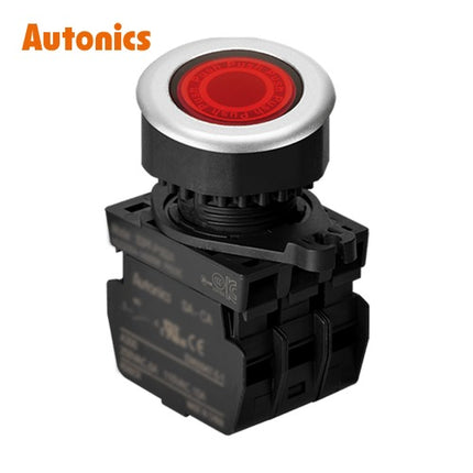AUTONICS Push Button Switch, LED Illuminated, Ø30, Red, A2 LED DC S3PF-P3R2ADM