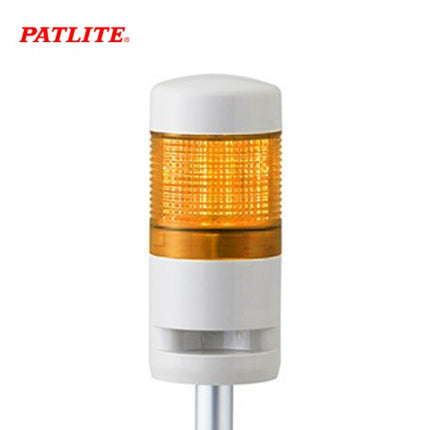 PATLITE Signal Tower Light, 60mm, Buzzer Type, 1-Tier, Direct Mount, Yellow MR6-102BW-Y