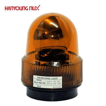 HANYOUNG Rotating Warning Light, LED, Rotating Illumination, Ø118mm, Yellow, DC24V RLA-KBD24YA