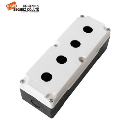 SEGIBIZ Push Button Box, Plastic, 4-Hole, Ø25, 70 mm, White SG-PB-250470W