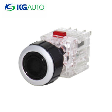 KG AUTO Push Button Switch, Illuminated, Ø22mm, Round, Black, Momentary, KDX-QMD21B, DC 12V/24V 1a1b