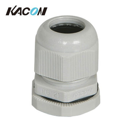 KACON Cable Gland, Cord Lock Connector, Gray (Pack of 100) KA-PG21G